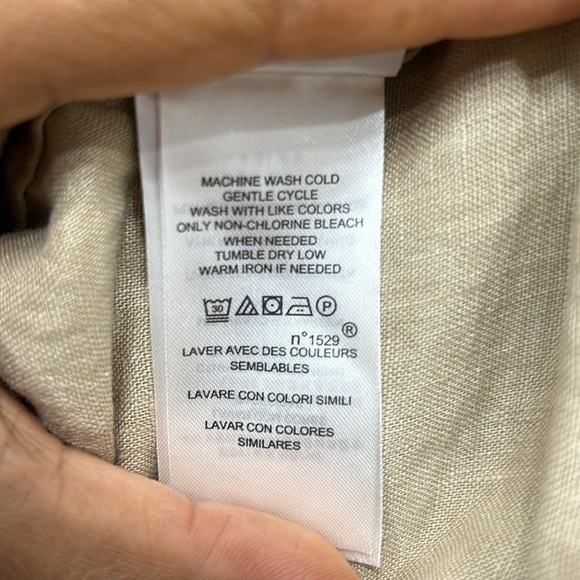 Ralph Lauren Beige Linen Midi Short Sleeve Dress NEW - Picture 6 of 6